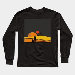 Tatooine colorful sunset Long Sleeve T-Shirt